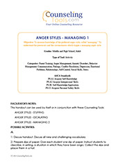 Anger Styles – Managing 1