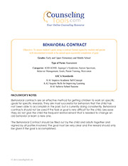 Behavioral Contract: Elementary & Middle School