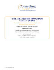 Child and Adolescent Mental Health: Glossary of Terms