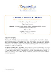 Childhood Motivation Checklist