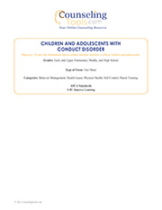 Children and Adolescents with Conduct Disorder