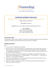 Exercise Interest Checklist