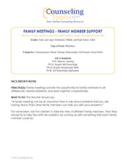 Family Meetings – Family Members Support