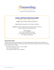 Goal Setting Practice Sheet