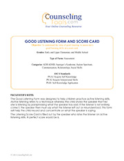 Good Listening Form and Score Card