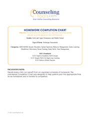 Homework Completion Chart