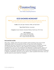 OCD Showers Worksheet