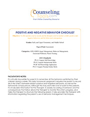 Positive and Negative Behavior Checklist