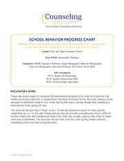 School Behavior Progress Chart