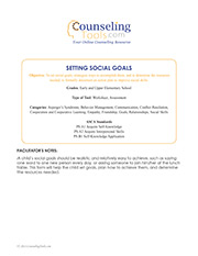 Settings Social Goals