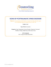 Signs of Posttraumatic Stress Disorder