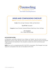 Urges and Compulsions Checklist