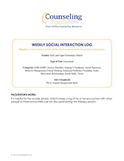 Weekly Social Interaction Log