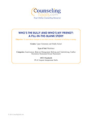 Who’s the Bully and Who’s My Friend?: A Fill-in-the-Blank Story